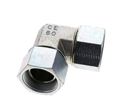 90deg Angled Fitting G1 1/2'' Female High Pressure Steel 60° Cone 125bar (1756.25psi) Hydraulic