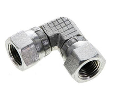 Racor acodado 90deg G1/8'' Hembra Acero alta presión 60° Cono 575bar (8078.75psi) Hidráulico