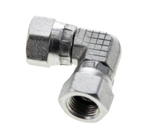 Racor acodado 90deg G1/8'' Hembra Acero alta presión 60° Cono 575bar (8078.75psi) Hidráulico