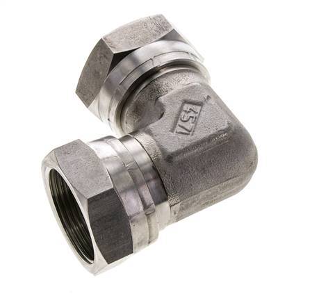 Racor Acodado 90deg G1 1/4'' Hembra Acero Inoxidable Alta Presión 60° Cono 150bar (2107.5psi) Hidráulico