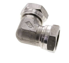 Racor Acodado 90deg G1 1/4'' Hembra Acero Inoxidable Alta Presión 60° Cono 150bar (2107.5psi) Hidráulico