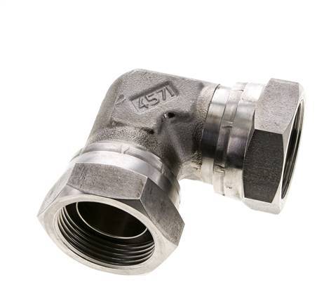 Racor Acodado 90deg G1 1/4'' Hembra Acero Inoxidable Alta Presión 60° Cono 150bar (2107.5psi) Hidráulico
