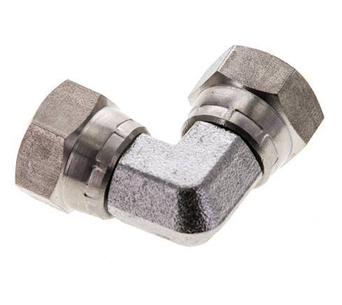 Racor Acodado 90deg G1/4'' Hembra Acero Inoxidable Alta Presión 60° Cono 575bar (8078.75psi) Hidráulico