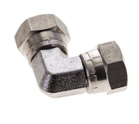 Racor Acodado 90deg G1/4'' Hembra Acero Inoxidable Alta Presión 60° Cono 575bar (8078.75psi) Hidráulico
