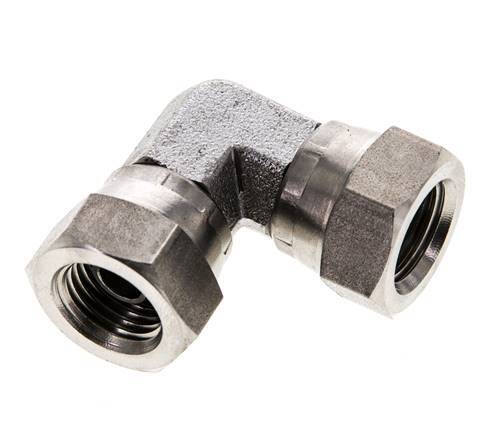 Racor Acodado 90deg G1/4'' Hembra Acero Inoxidable Alta Presión 60° Cono 575bar (8078.75psi) Hidráulico