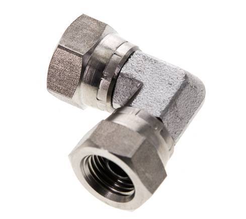 Racor Acodado 90deg G1/4'' Hembra Acero Inoxidable Alta Presión 60° Cono 575bar (8078.75psi) Hidráulico