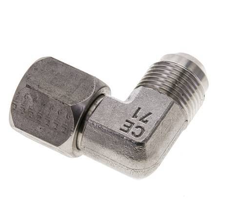 90deg JIC Angled Fitting UNF 7/8''-14 Male x Female Stainless Steel 210bar (2950.5psi)