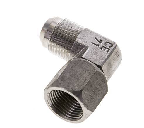 90deg JIC Angled Fitting UNF 7/8''-14 Male x Female Stainless Steel 210bar (2950.5psi)