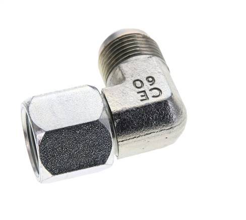 Racor acodado 90deg JIC UNF 7/8''-14 Macho x Hembra Acero 210bar (2950.5psi)