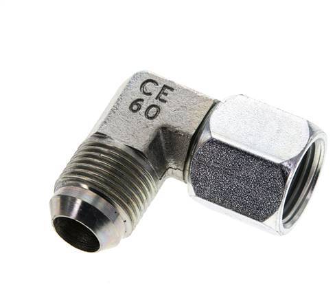 Racor acodado 90deg JIC UNF 7/8''-14 Macho x Hembra Acero 210bar (2950.5psi)