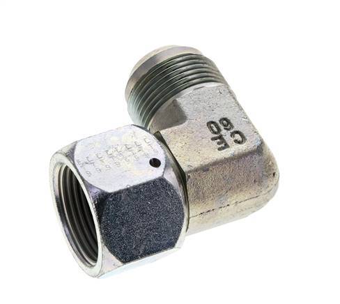 Racor acodado 90deg JIC UN 1-5/16''-12 Macho x Hembra Acero 170bar (2388.5psi)