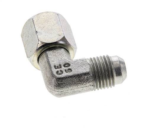 Racor acodado 90deg JIC UNF 9/16''-18 Macho x Hembra Acero 275bar (3863.75psi)