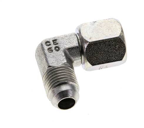 Racor acodado 90deg JIC UNF 9/16''-18 Macho x Hembra Acero 275bar (3863.75psi)