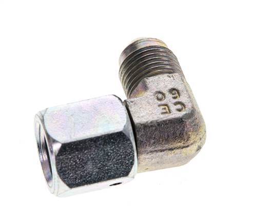 Racor acodado 90deg JIC UNF 1/2''-20 Macho x Hembra Acero 275bar (3863.75psi)