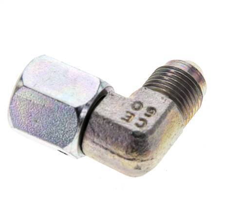 Racor acodado 90deg JIC UNF 1/2''-20 Macho x Hembra Acero 275bar (3863.75psi)