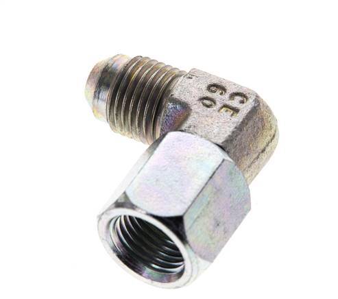 Racor acodado 90deg JIC UNF 1/2''-20 Macho x Hembra Acero 275bar (3863.75psi)