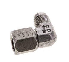 Racor acodado 90deg JIC UNF 1/2''-20 Macho x Hembra Acero inoxidable 275bar (3863.75psi)