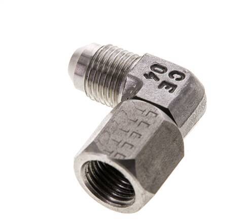 Racor acodado 90deg JIC UNF 1/2''-20 Macho x Hembra Acero inoxidable 275bar (3863.75psi)
