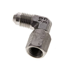 Racor acodado 90deg JIC UNF 7/16''-20 Macho x Hembra Acero inoxidable 310bar (4355.5psi)