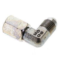 Racor acodado 90deg JIC UNF 7/16''-20 Macho x Hembra Acero 310bar (4355.5psi)