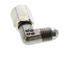 Racor acodado 90deg JIC UNF 7/16''-20 Macho x Hembra Acero 310bar (4355.5psi)
