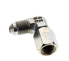 Racor acodado 90deg JIC UNF 7/16''-20 Macho x Hembra Acero 310bar (4355.5psi)