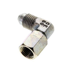 Racor acodado 90deg JIC UNF 7/16''-20 Macho x Hembra Acero 310bar (4355.5psi)