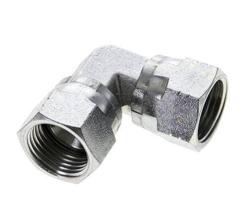 90deg JIC Angled Fitting UNF 3/4''-16 Steel 275bar (3863.75psi)
