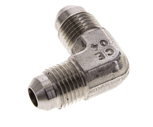 Racor acodado 90deg JIC UNF 1/2''-20 Macho Acero inoxidable 450bar (6322.5psi)