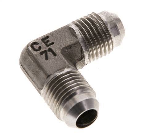 Racor acodado 90deg JIC UNF 9/16''-18 Macho Acero inoxidable 350bar (4917.5psi)