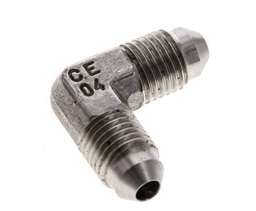 Racor acodado 90deg JIC UNF 7/16''-20 Macho Acero inoxidable 450bar (6322.5psi)