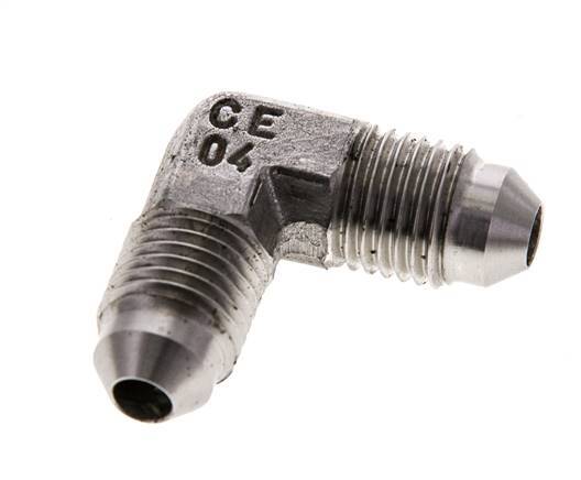 Racor acodado 90deg JIC UNF 7/16''-20 Macho Acero inoxidable 450bar (6322.5psi)