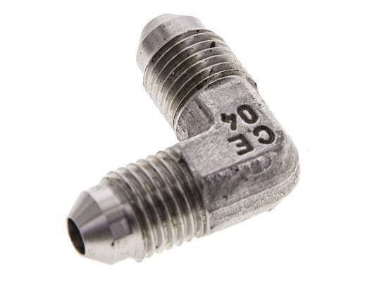 Racor acodado 90deg JIC UNF 7/16''-20 Macho Acero inoxidable 450bar (6322.5psi)