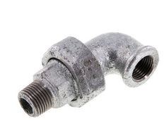 Conector acodado 90deg 1/2'' Macho R x Hembra Rp Hierro fundido Sello cónico 25bar (351.25psi)