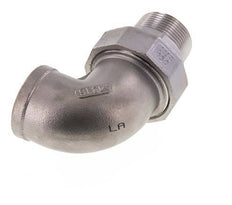 Conector acodado 90deg 1 1/4'' Macho R x Hembra Rp Acero inoxidable Junta cónica 16bar (224.8psi)