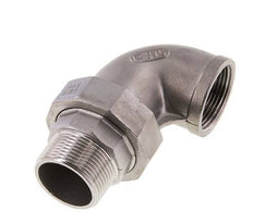 Conector acodado 90deg 1 1/4'' Macho R x Hembra Rp Acero inoxidable Junta cónica 16bar (224.8psi)