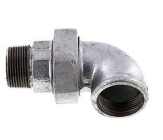 Conector acodado de 90 grados 1 1/4'' macho R x hembra Rp hierro fundido junta cónica 25bar (351.25psi)