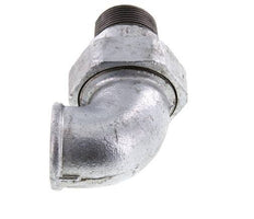 Conector acodado de 90 grados 1 1/4'' macho R x hembra Rp hierro fundido junta cónica 25bar (351.25psi)