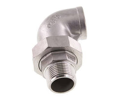 Conector acodado de 90 grados 1'' macho R x hembra Rp Junta cónica de acero inoxidable 16bar (224.8psi)
