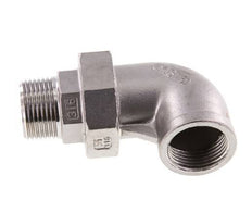 Conector acodado de 90 grados 1'' macho R x hembra Rp Junta cónica de acero inoxidable 16bar (224.8psi)