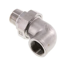 Conector acodado de 90 grados 1'' macho R x hembra Rp Junta cónica de acero inoxidable 16bar (224.8psi)
