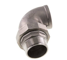 Conector acodado de 90 grados 2'' macho R x hembra Rp Junta cónica de acero inoxidable 16bar (224.8psi)