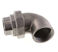 Conector acodado de 90 grados 2'' macho R x hembra Rp Junta cónica de acero inoxidable 16bar (224.8psi)