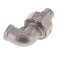 Conector acodado 90deg 3/8'' Macho R x Hembra Rp Acero inoxidable Junta cónica 16bar (224.8psi)