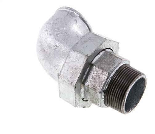 Racor de unión acodado 90deg 1 1/2'' Macho R x Hembra Rp Hierro Fundido Junta Plana Centellen 25bar (351.25psi)