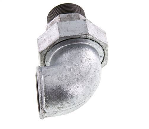 Racor de unión acodado 90deg 1 1/2'' Macho R x Hembra Rp Hierro Fundido Junta Plana Centellen 25bar (351.25psi)