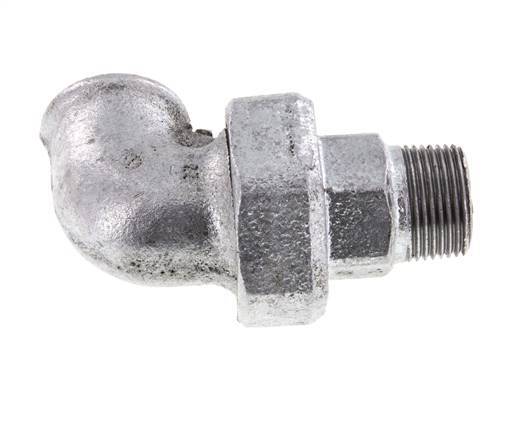 Racor de unión acodado 90deg 3/4'' Macho R x Hembra Rp Hierro Fundido Junta Plana Centellen 25bar (351.25psi)