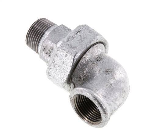 Racor de unión acodado 90deg 3/4'' Macho R x Hembra Rp Hierro Fundido Junta Plana Centellen 25bar (351.25psi)