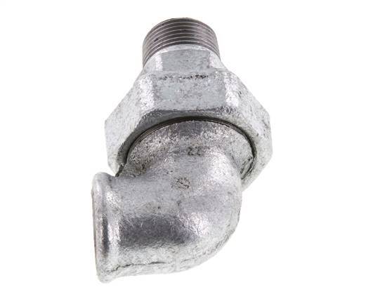Racor de unión acodado 90deg 3/4'' Macho R x Hembra Rp Hierro Fundido Junta Plana Centellen 25bar (351.25psi)