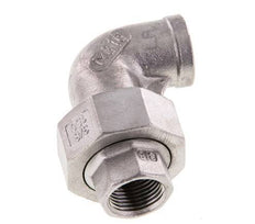 Conector de unión de 90 grados Rp3/8'' hembra de acero inoxidable con junta cónica 16bar (224.8psi)